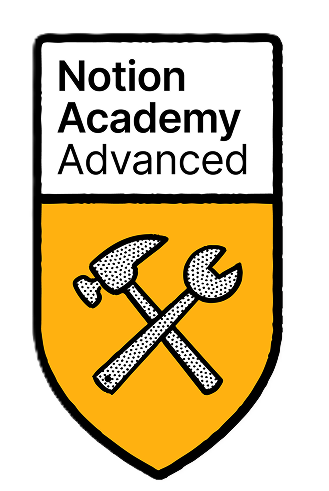 Notion Academy Advanced badge